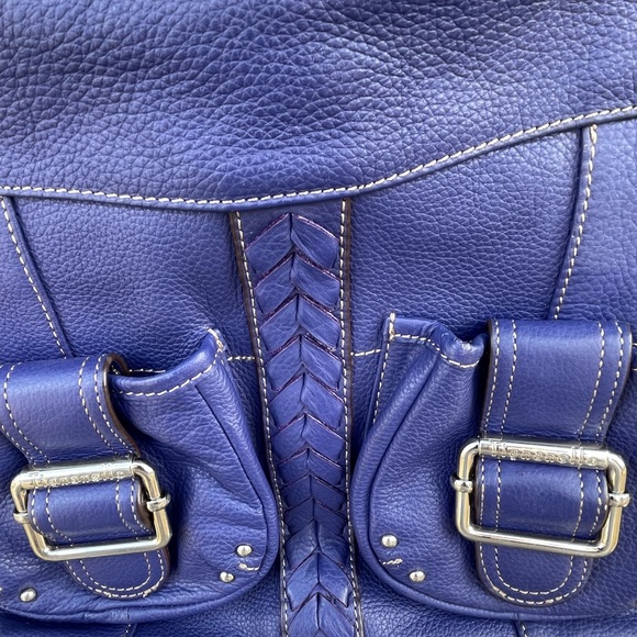 NWOT Blue Tignanello Pebble Leather Crossbody Bag - Picture 6 of 10